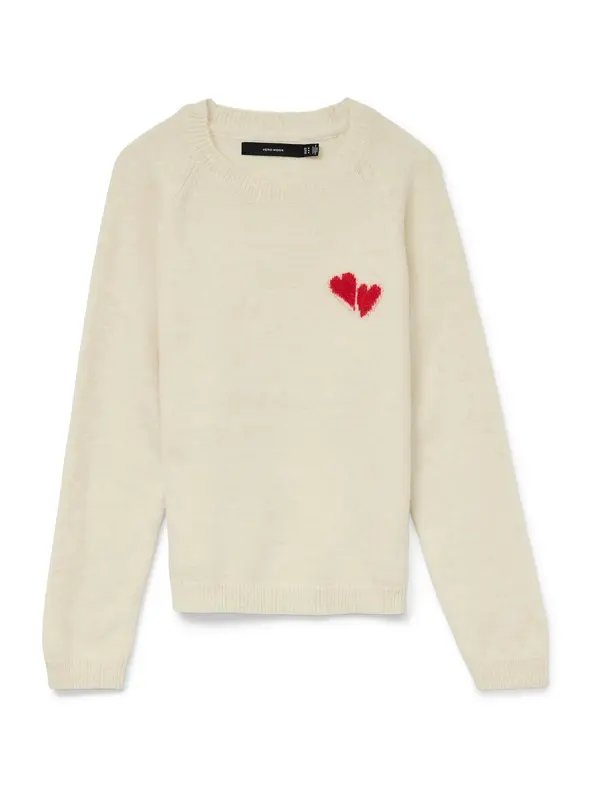 VERO MODA VERO MODA Pulover 'BAM'  bež / crvena