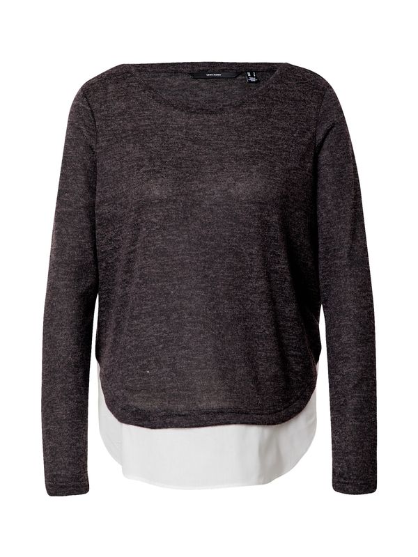 Vero Moda VERO MODA Pulover 'BIRGIT'  tamo siva / bijela