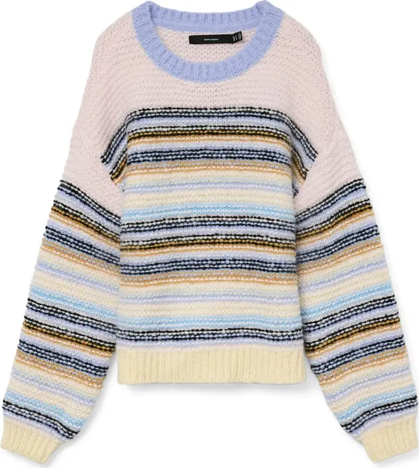 Vero Moda VERO MODA Pulover 'BONBON'  nebesko plava / roza / crna