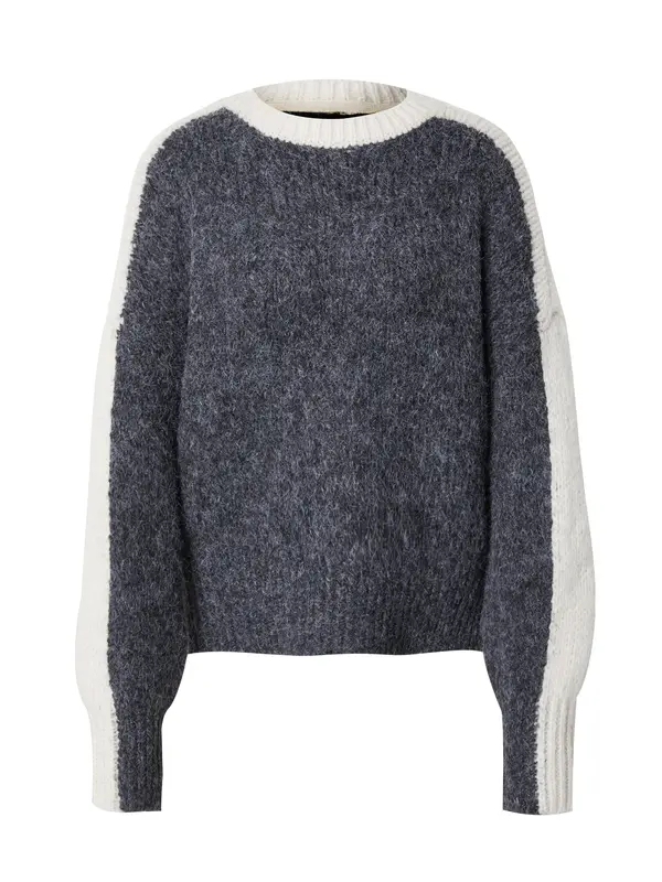 VERO MODA VERO MODA Pulover 'CORDELIA'  tamo siva / vuneno bijela