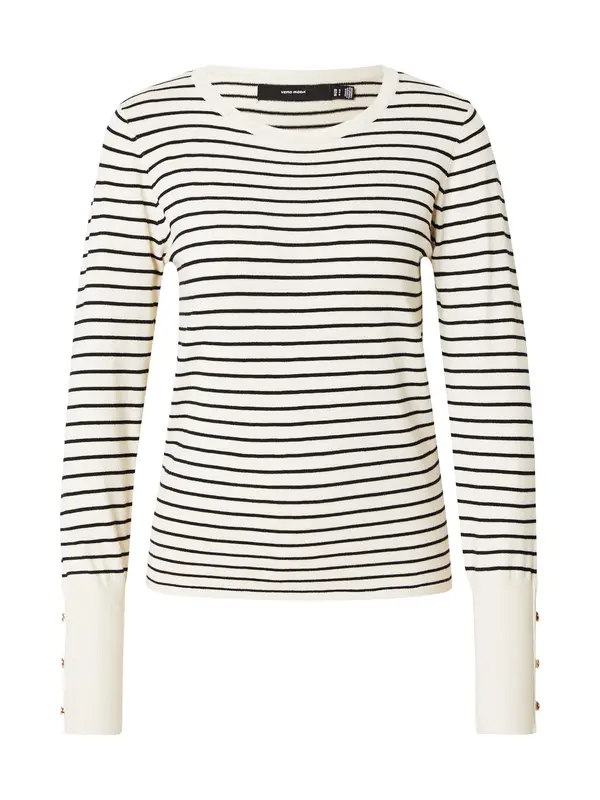 VERO MODA VERO MODA Pulover 'Dory'  ecru/prljavo bijela / crna