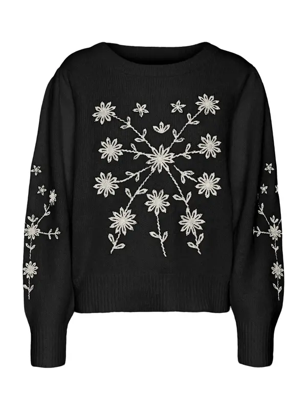 VERO MODA VERO MODA Pulover 'Gaia'  crna / bijela