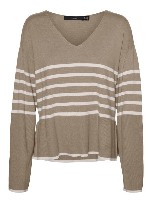 Vero Moda VERO MODA Pulover 'HAPPINESS'  boja pijeska / smeđa