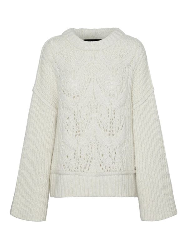 VERO MODA VERO MODA Pulover 'MORNA'  vuneno bijela