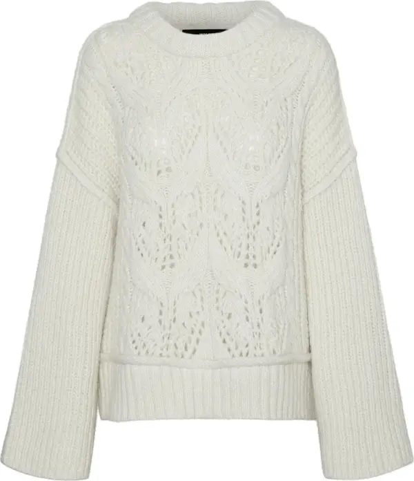 Vero Moda VERO MODA Pulover 'MORNA'  vuneno bijela