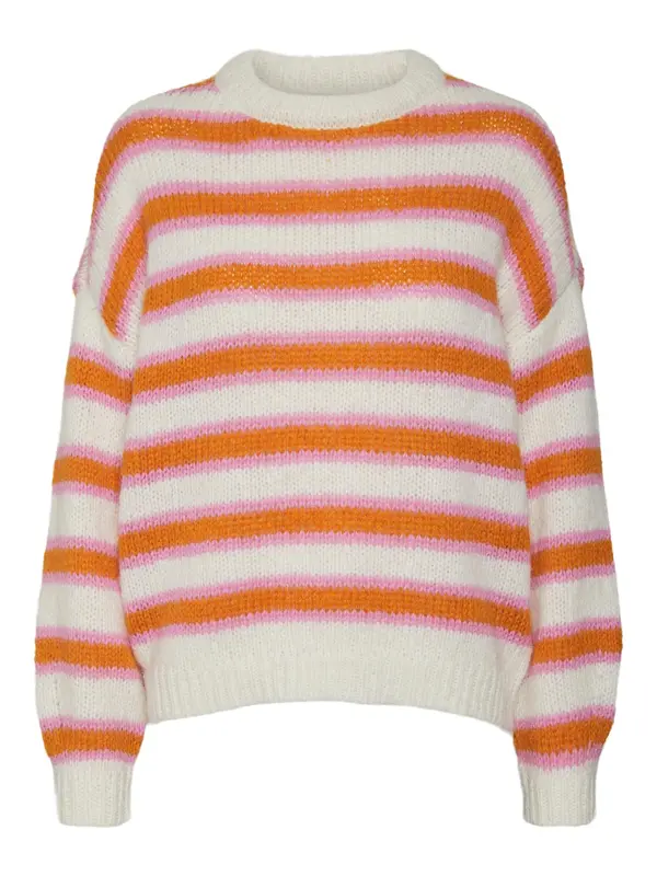 VERO MODA VERO MODA Pulover 'Rhapsody'  bež / narančasta / svijetloroza