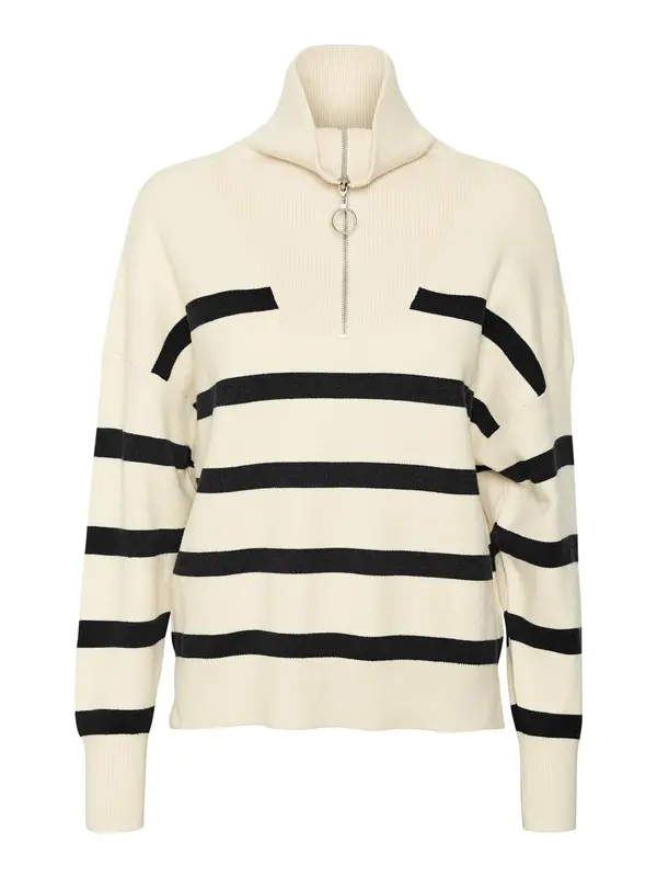 Vero Moda VERO MODA Pulover 'Saba'  boja pijeska / crna
