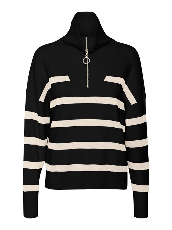 Vero Moda VERO MODA Pulover 'Saba'  crna / prljavo bijela