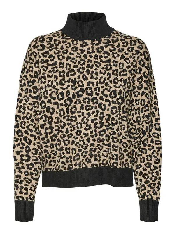 Vero Moda VERO MODA Pulover 'VMARIA'  bež / crna