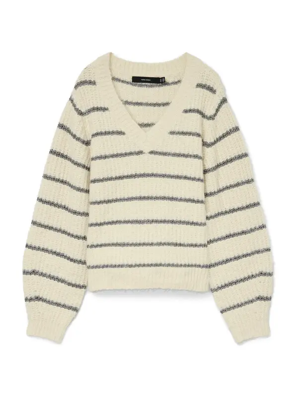VERO MODA VERO MODA Pulover 'VMAWESOME'  boja pijeska / tamo siva / crna