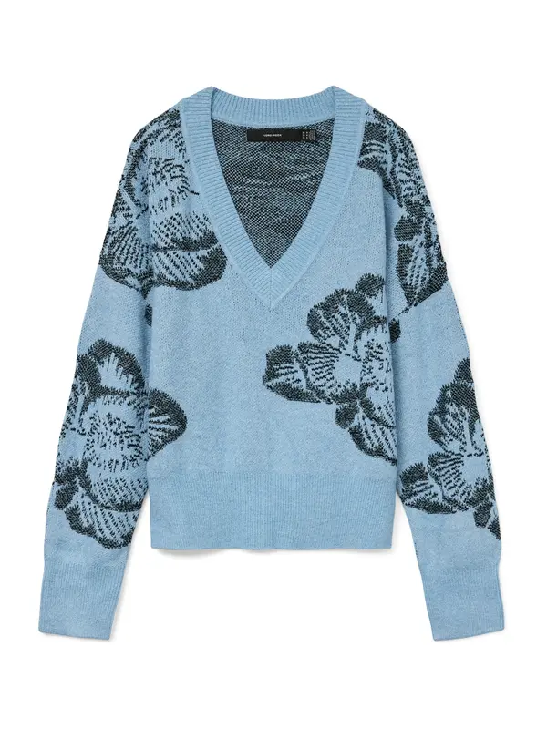 Vero Moda VERO MODA Pulover 'VMFAIRLY'  svijetloplava / crna