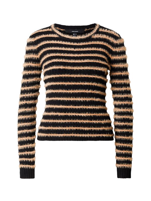 VERO MODA VERO MODA Pulover 'VMFLO'  svijetlosmeđa / crna