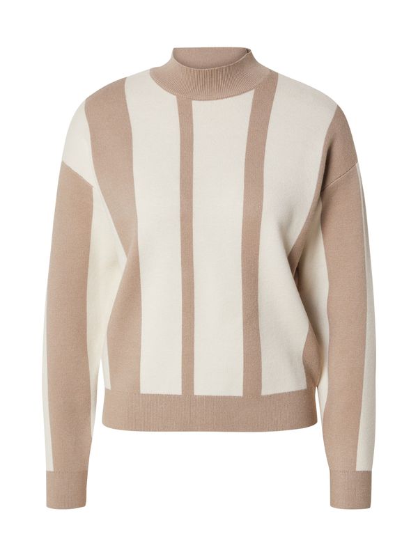 VERO MODA VERO MODA Pulover 'VMGOLD'  tamno bež / bijela