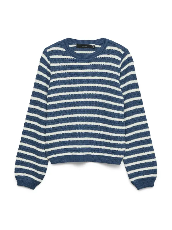 Vero Moda VERO MODA Pulover 'VMGORGEOUS'  plavi traper / bijela