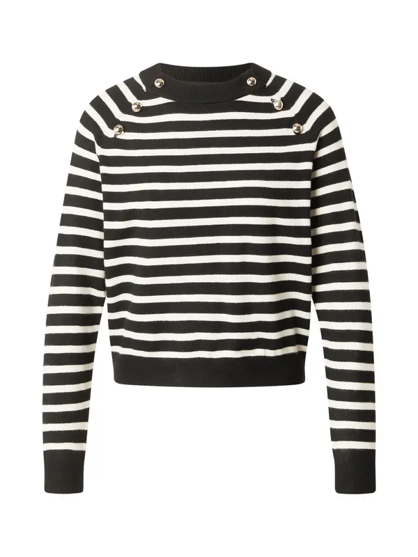 VERO MODA VERO MODA Pulover 'VMHAPPY'  crna / bijela