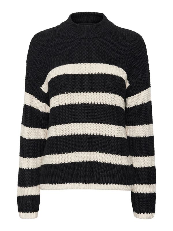 Vero Moda VERO MODA Pulover 'VMHilda'  boja pijeska / crna
