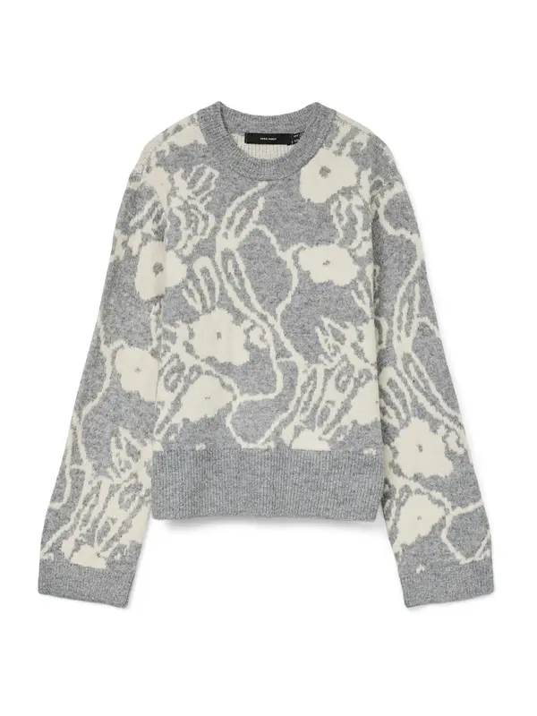VERO MODA VERO MODA Pulover 'VMKaila'  siva melange / prljavo bijela
