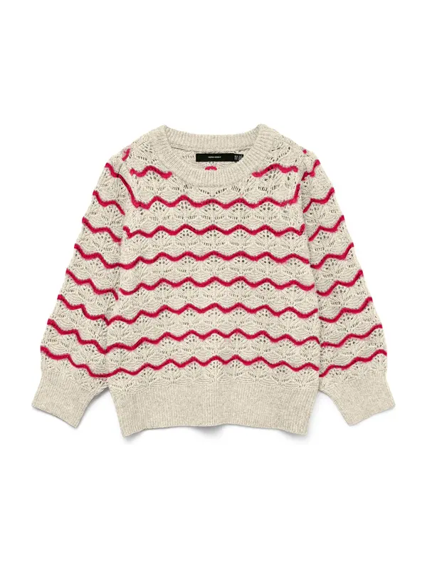 VERO MODA VERO MODA Pulover 'VMLEONOR'  bež / crvena