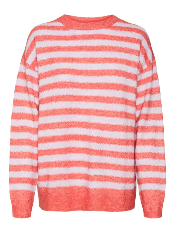 VERO MODA VERO MODA Pulover 'VMMARCIA'  svijetlocrvena / prljavo bijela