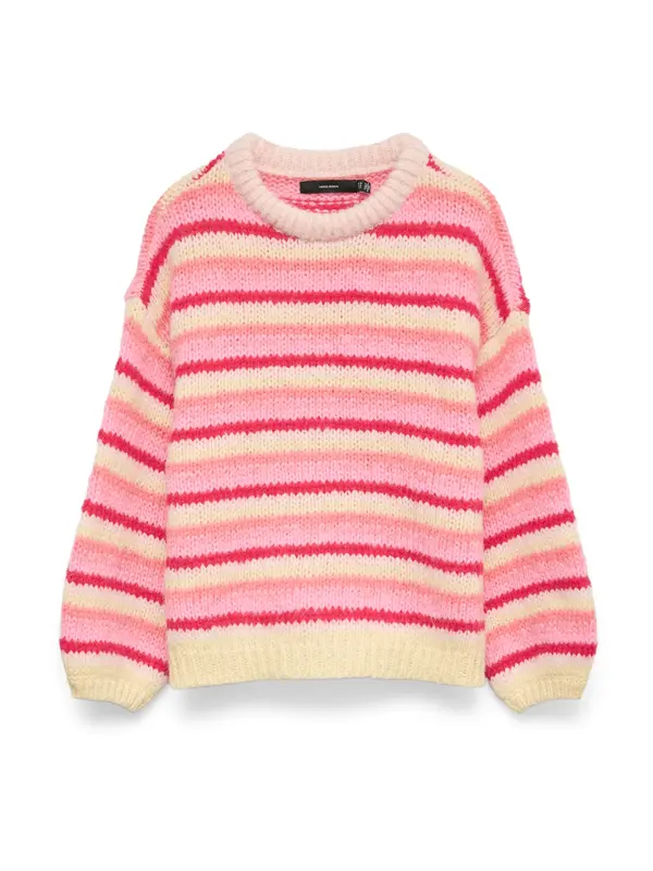Vero Moda VERO MODA Pulover 'VMMAYBE'  svijetložuta / roza / svijetloroza / jarko crvena