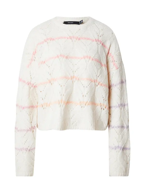 Vero Moda VERO MODA Pulover 'VMNew Hatty'  svijetloljubičasta / roza / vuneno bijela