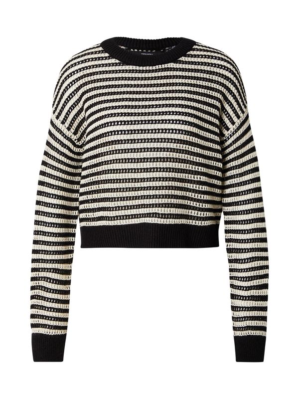 VERO MODA VERO MODA Pulover 'VMNewmadera'  ecru/prljavo bijela / crna