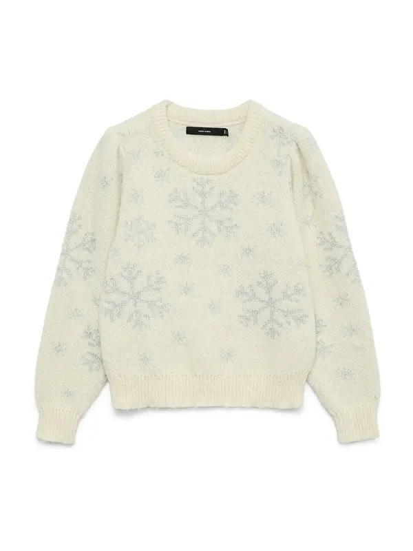 Vero Moda VERO MODA Pulover 'VMNEWSNOWYFROST'  pijesak / srebro