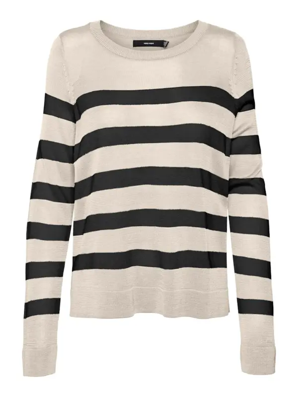 VERO MODA VERO MODA Pulover 'VMNOVA'  boja pijeska / crna