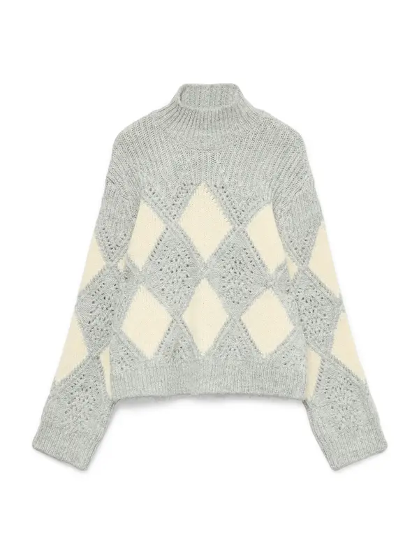 Vero Moda VERO MODA Pulover 'VMPaloma'  boja pijeska / svijetlosiva