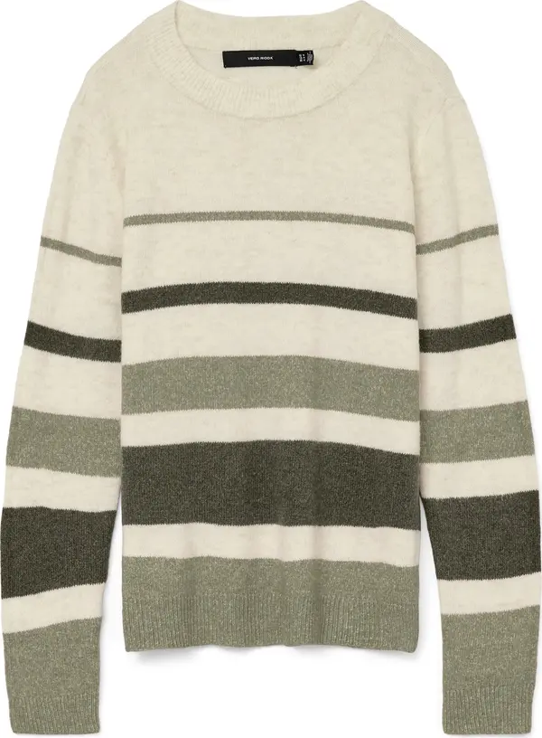 Vero Moda VERO MODA Pulover 'VMPLAZA'  bež / zelena / kaki