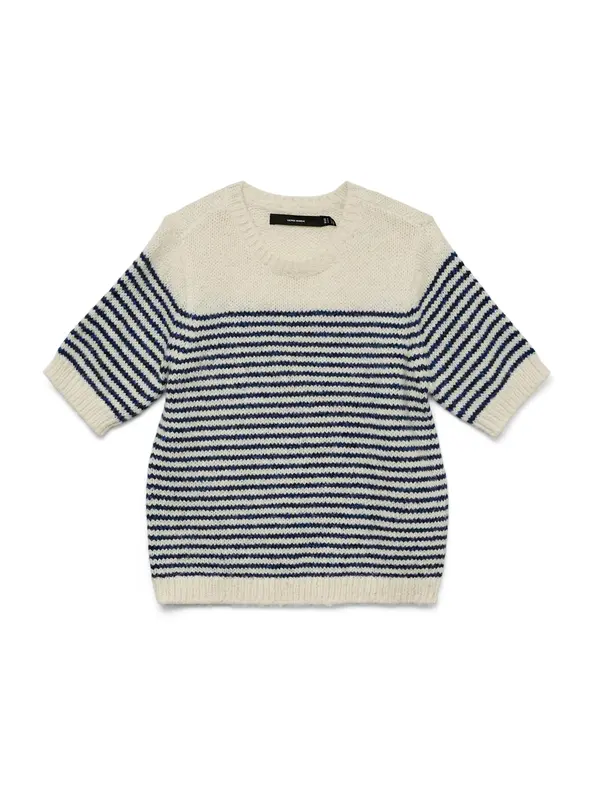 Vero Moda VERO MODA Pulover 'VMRiver'  mornarsko plava / prljavo bijela
