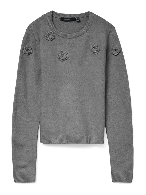 VERO MODA VERO MODA Pulover 'VMROSE'  siva melange