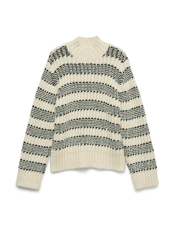 VERO MODA VERO MODA Pulover 'VMSKYE'  boja pijeska / crna