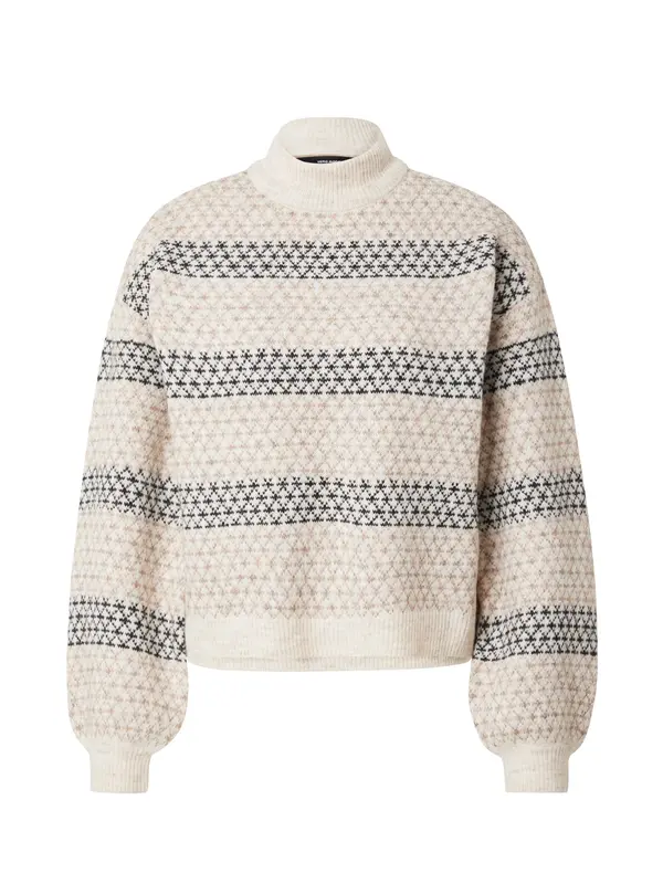 Vero Moda VERO MODA Pulover 'VMTrixie'  bež / boja pijeska / crna