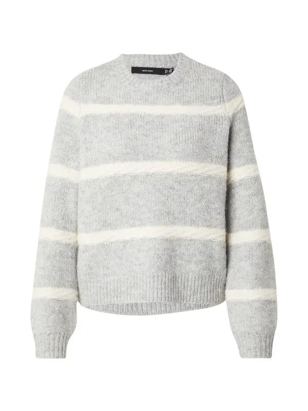 VERO MODA VERO MODA Pulover 'VMZADA'  siva melange / bijela