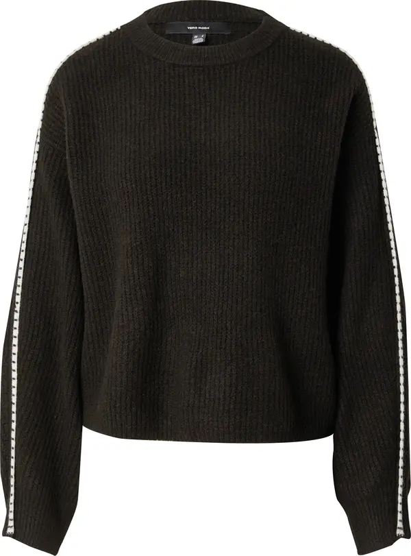 Vero Moda VERO MODA Pulover 'VMZora'  čokolada / bijela