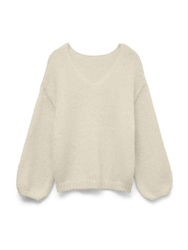 Vero Moda VERO MODA Široki pulover 'VMMaybe'  ecru/prljavo bijela
