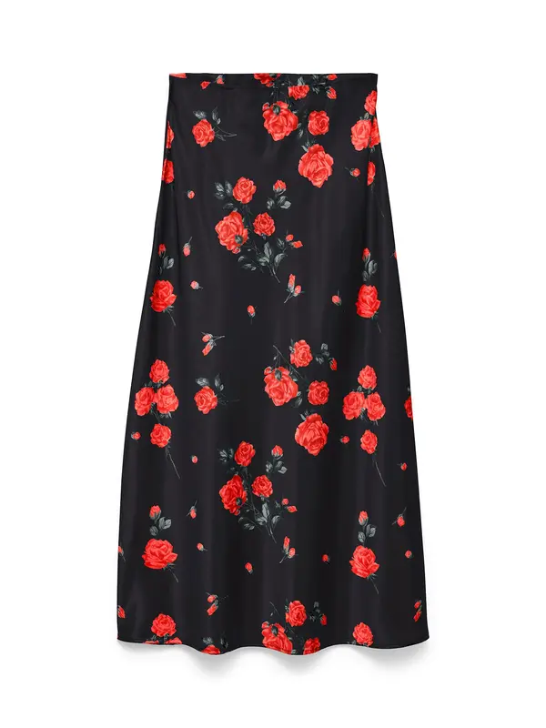 Vero Moda VERO MODA Suknja  tamno zelena / crvena / crna