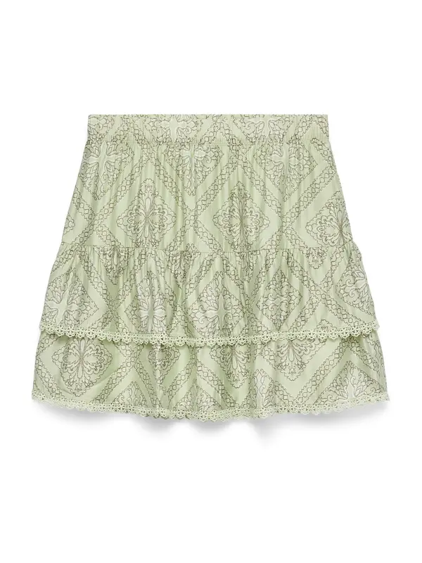 VERO MODA VERO MODA Suknja 'VMBLISS'  tamno smeđa / pastelno zelena