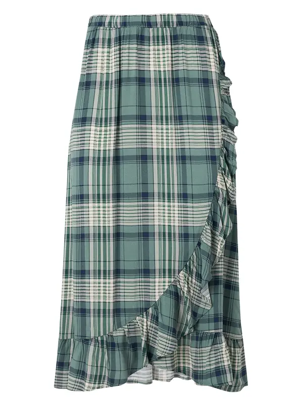 VERO MODA VERO MODA Suknja 'VMCAMILLO'  plava / pastelno zelena / bijela