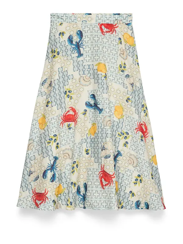 VERO MODA VERO MODA Suknja 'VMVALENTINA'  plava / žuta / siva / tamno crvena
