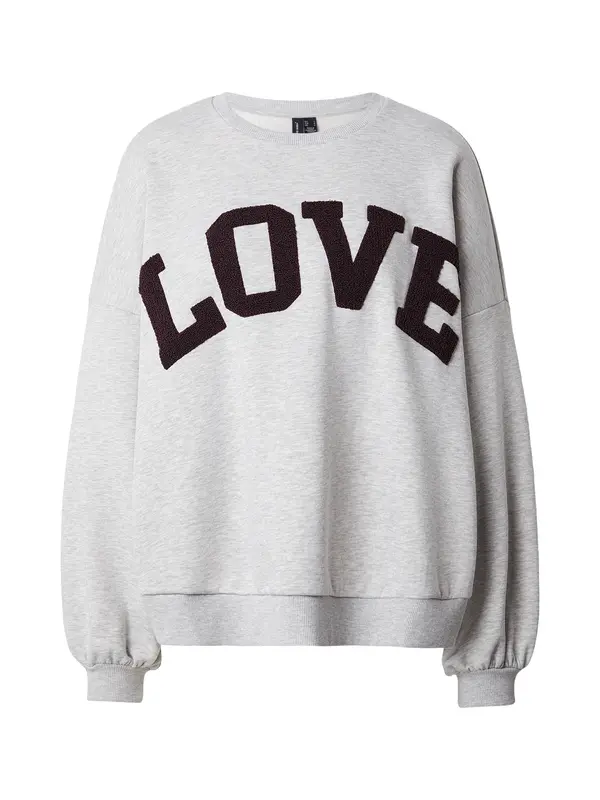 Vero Moda VERO MODA Sweater majica 'VMCiao Bella'  siva melange / tamno crvena