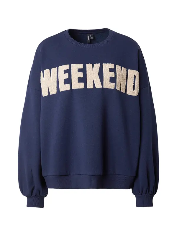 Vero Moda VERO MODA Sweater majica 'VMCIAOBELLA'  mornarsko plava / bež siva