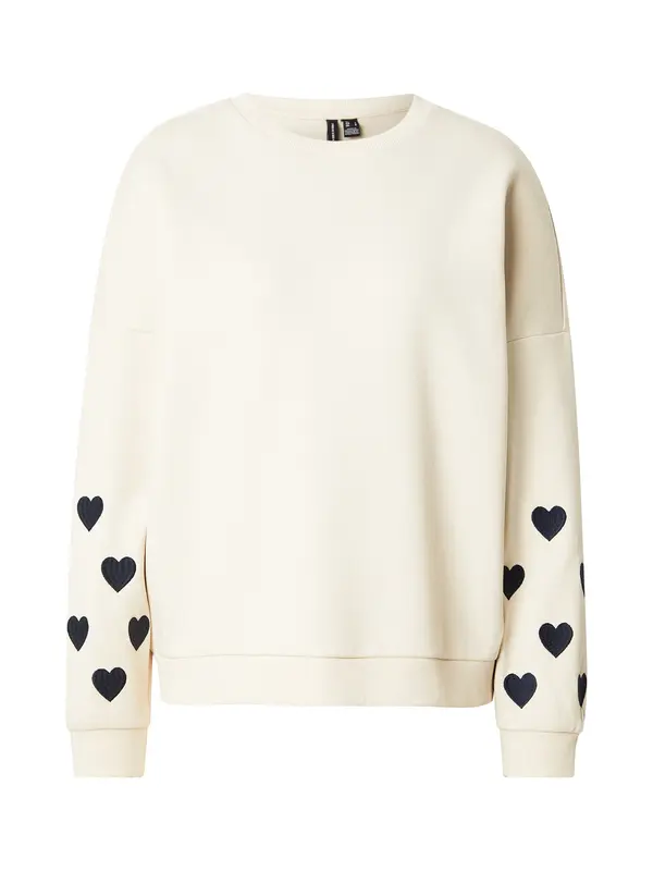 Vero Moda VERO MODA Sweater majica 'VMKAROL'  bež / mornarsko plava