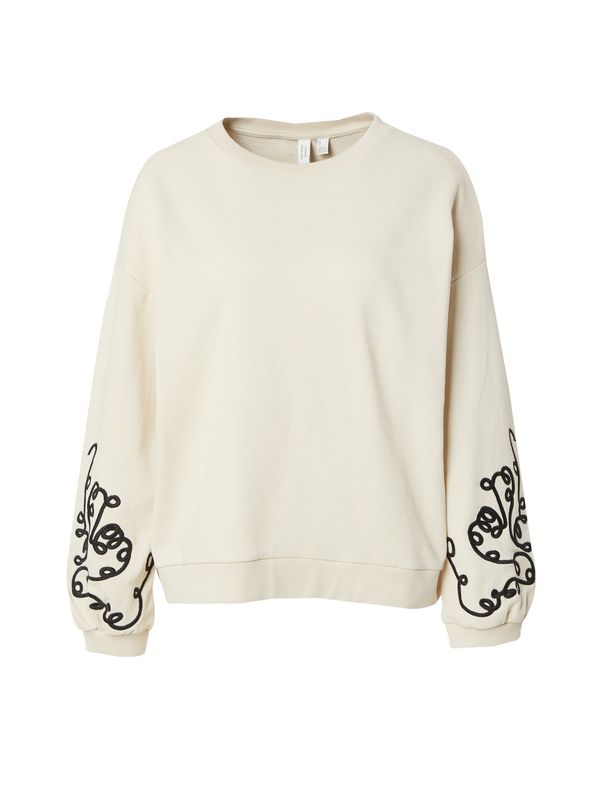 VERO MODA VERO MODA Sweater majica 'VMVelo'  svijetlobež / crna