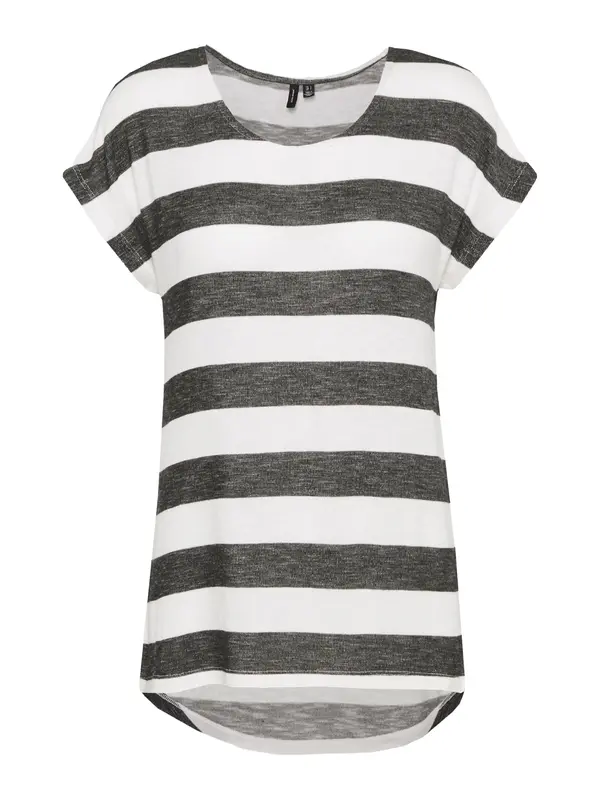 Vero Moda Vero Moda Tall Majica  crna melange / bijela