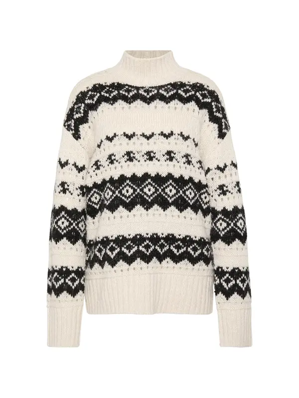 Vero Moda Vero Moda Tall Pulover 'VMAMPLE'  ecru/prljavo bijela / crna