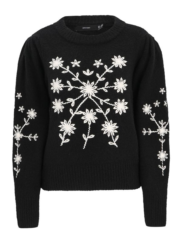 Vero Moda Tall Vero Moda Tall Pulover 'VMGAIA'  crna / bijela