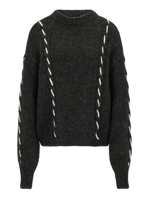 Vero Moda Vero Moda Tall Pulover 'VMILINA'  tamo siva / bijela