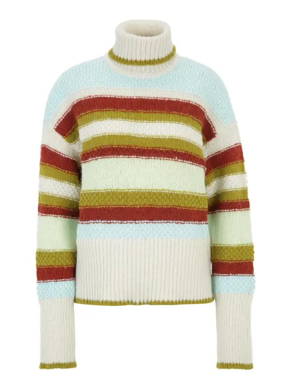 Vero Moda Tall Vero Moda Tall Pulover 'WYNONA'  bež / svijetloplava / sivkasto zelena / crvena